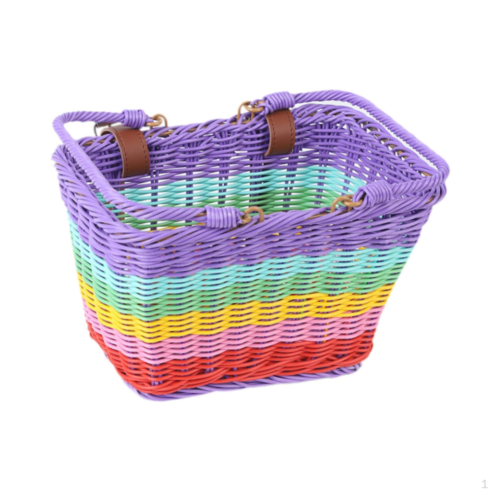 

Корзина для велосипеда, многоцелевой багажник на руль велосипеда, простая сборка для взрослых и детей Red Purple