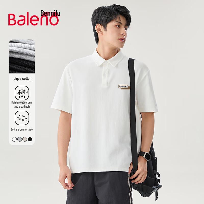 Baleno Men's Casual Loose Fit Short Sleeve Polo Shirt