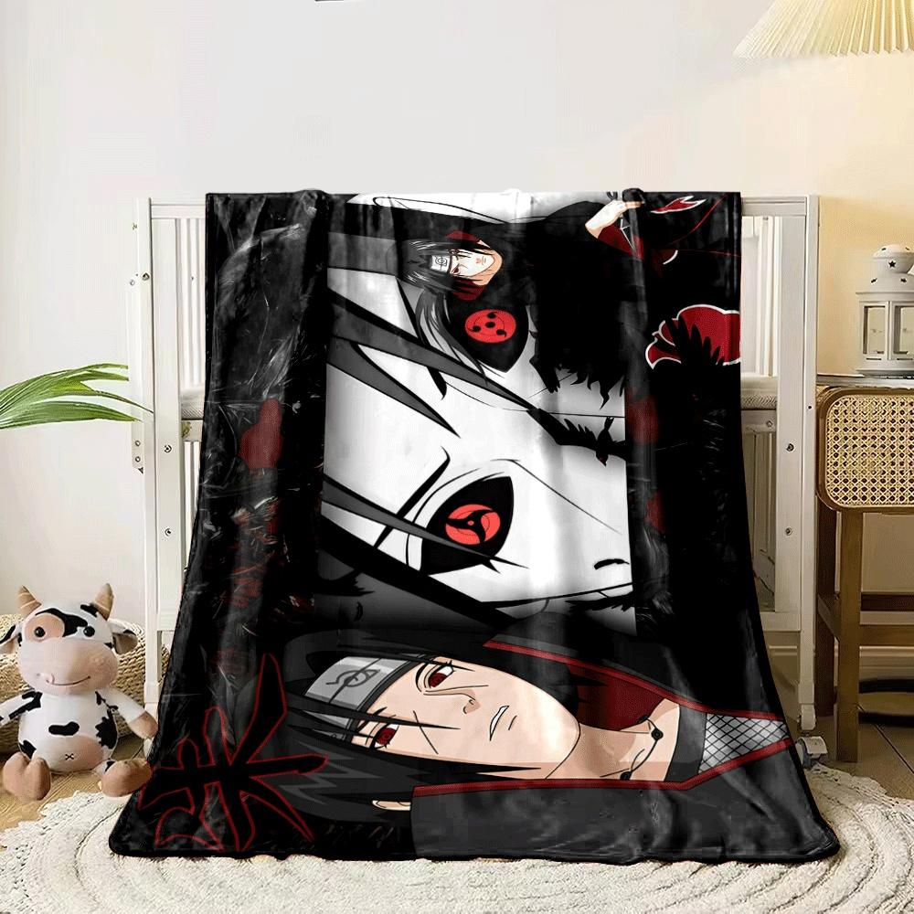 Red and black visual theme featuring intense eyes and dark abstract elements. for all seasons blanket lunch break throw gift 80cm x 120cm