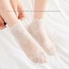 Women Rose Lace Socks Thin Transparent Elastic Mesh Stockings Breathable Anklet