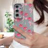 Cherry Bowknots Print Case For Samsung S26 Ultra S25 A18 S24 S23 S22 S21 FE A15 A16 A17 A35 A36 A37 A54 A55 A56 A57 Leather Texture Silicone Cover