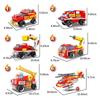 Woma Toys C0651 Transforming Robot 13 In 1 Fire Rescue Car Building Block Brick Toy Set for Kids