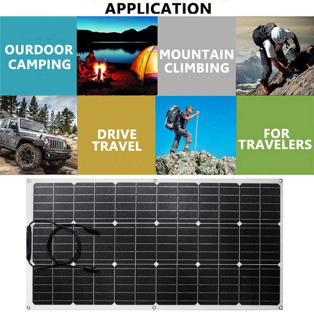 150W solární panel Flexibilní 18V kabel pro vlastní potřebu Vodotěsný venkovní auto RV dobíjecí napájecí systém pro auto RY