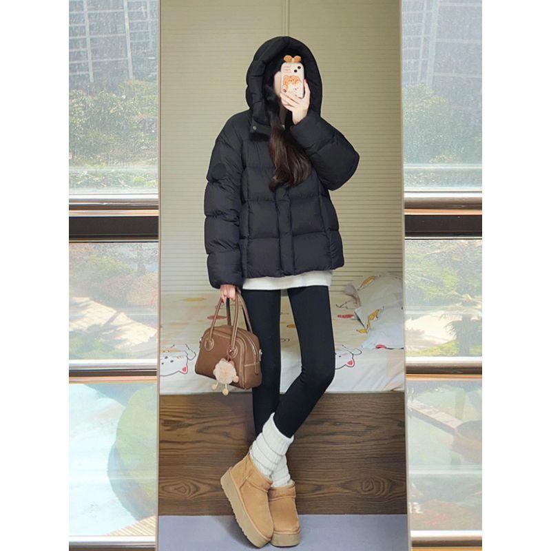 Down Jacket Women's Winter New Style Small Hooded Thickened Short Bread Coat Cotton-padded Jacket