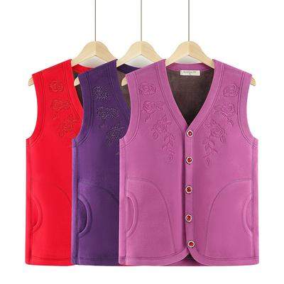 Fleece Thickened Thermal Vest Autumn and Winter Vest Vest Old Lady Sleeveless Vest