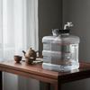 Water Container with Automatic Valve Transparent Square Lid