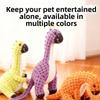 Dog Vocal Toy Bite-Resistant Dog Chew Toys Plush Dinosaur Shape Squeak Toys Simulation Animal Puppy Molar Toy Training Supplies