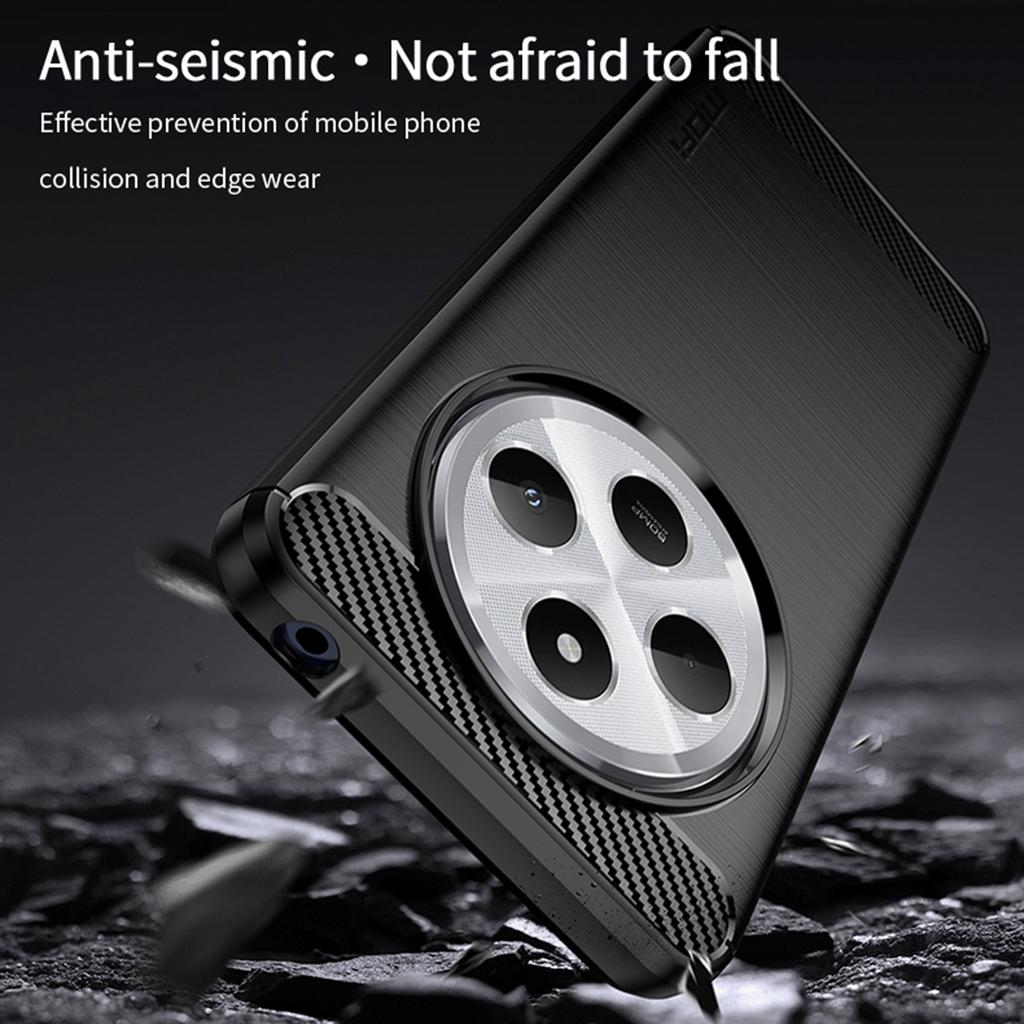 MOFI JK TPU Serie-1 Für Xiaomi Poco C75 4G/Redmi 14R 5G/14C 4G Hülle Kohlefaserstruktur TPU Weiche Handyhülle