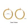 10pcs 304 Stainless Steel 2mm Wire Ear Clips Fake Hoop Earrings for Women Without Ear Holes Clip DIY Jewelry Making Accessories