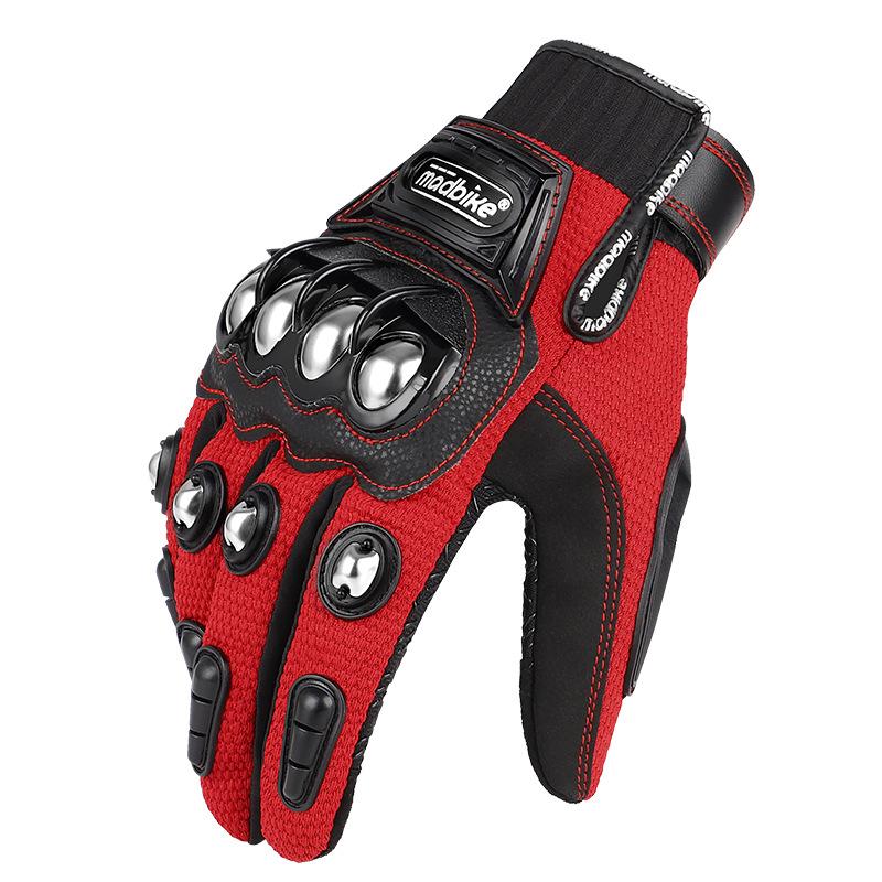 Motorcycle gloves with touch, riding gloves racing locomotive gloves alloy protective outdoor gloves