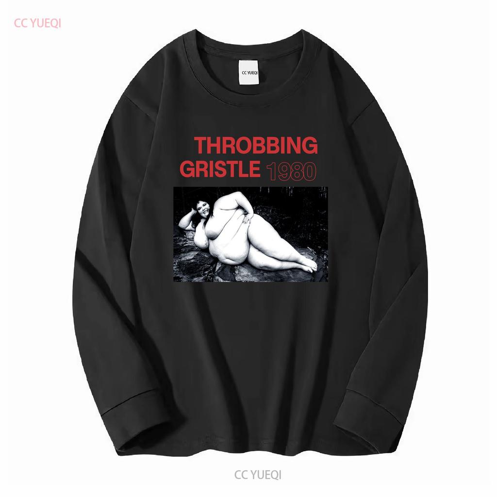 Throbbing Gristle Retro T-Shirt Psychic TV Neu Schwarz Lange Oder Kurze Ärmel Vintage Gewaschen Lässig Atmungsaktiv Streetwear