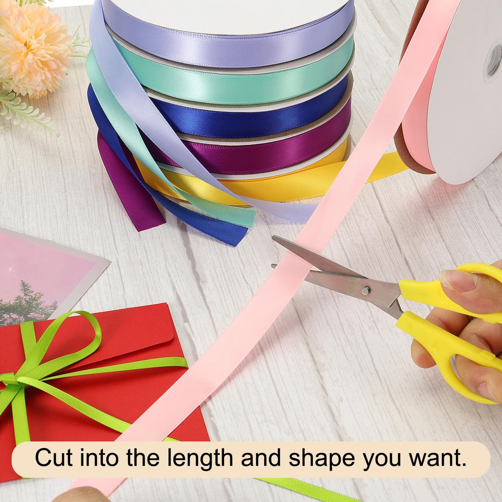 0.79 Inch Wide 100 Yards Satin Ribbon Solid Crafts Roll for Party Home DIY Wrapping Decoration