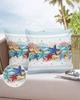 Marine Coral Shell Starfish 2/4PCS Outdoor Garden Chair Waterproof Cushion Cover Modern Home Decor 45/50/60cm Pillow Case