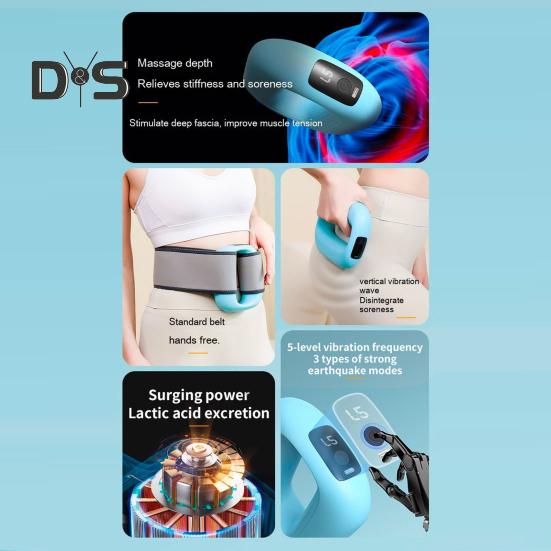 Muskelmassagering mit LED-Anzeige, ergonomisches Design, mehrere Vibrationsmodi, tragbares Fasziengewebe-Massagegerät