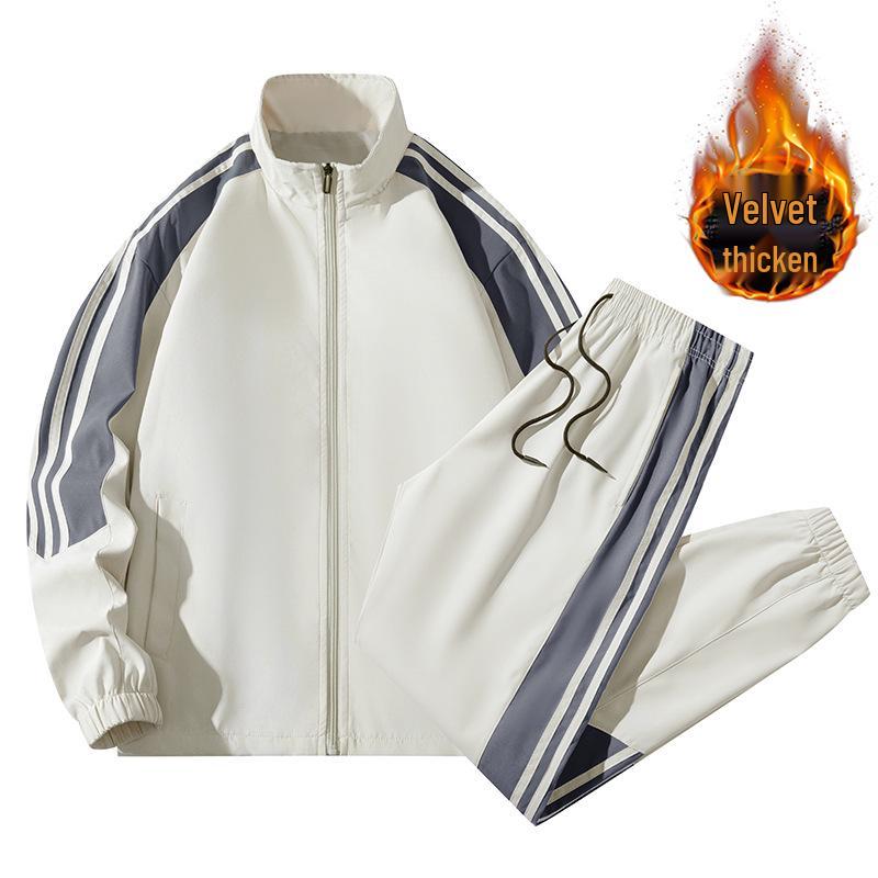 

Мужской повседневный водоотталкивающий полосатый пиджак и брюки с эластичными манжетами 4XL (180-190 Jin)