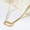 Simple And Fashionable Double-Layer U-Shaped Clavicle Chain, Personalized Design, Titanium Steel Necklace, Women Do Not Fade And Match