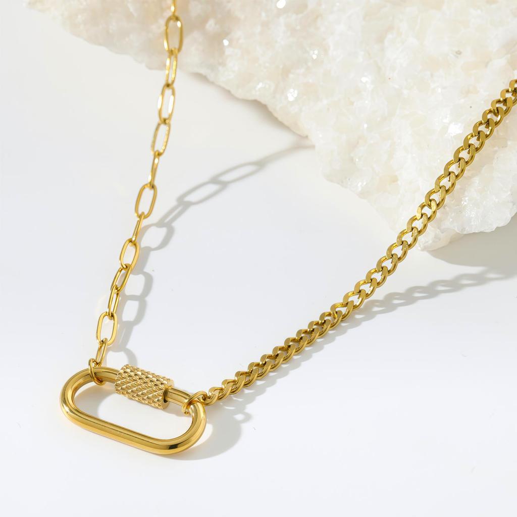 Simple And Fashionable Double-Layer U-Shaped Clavicle Chain, Personalized Design, Titanium Steel Necklace, Women Do Not Fade And Match
