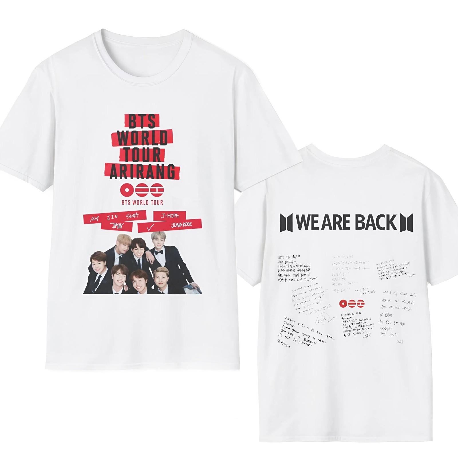 BTS 2026 T-shirt BTS World Tour Arirang Concert Merch Arirang World Tour S