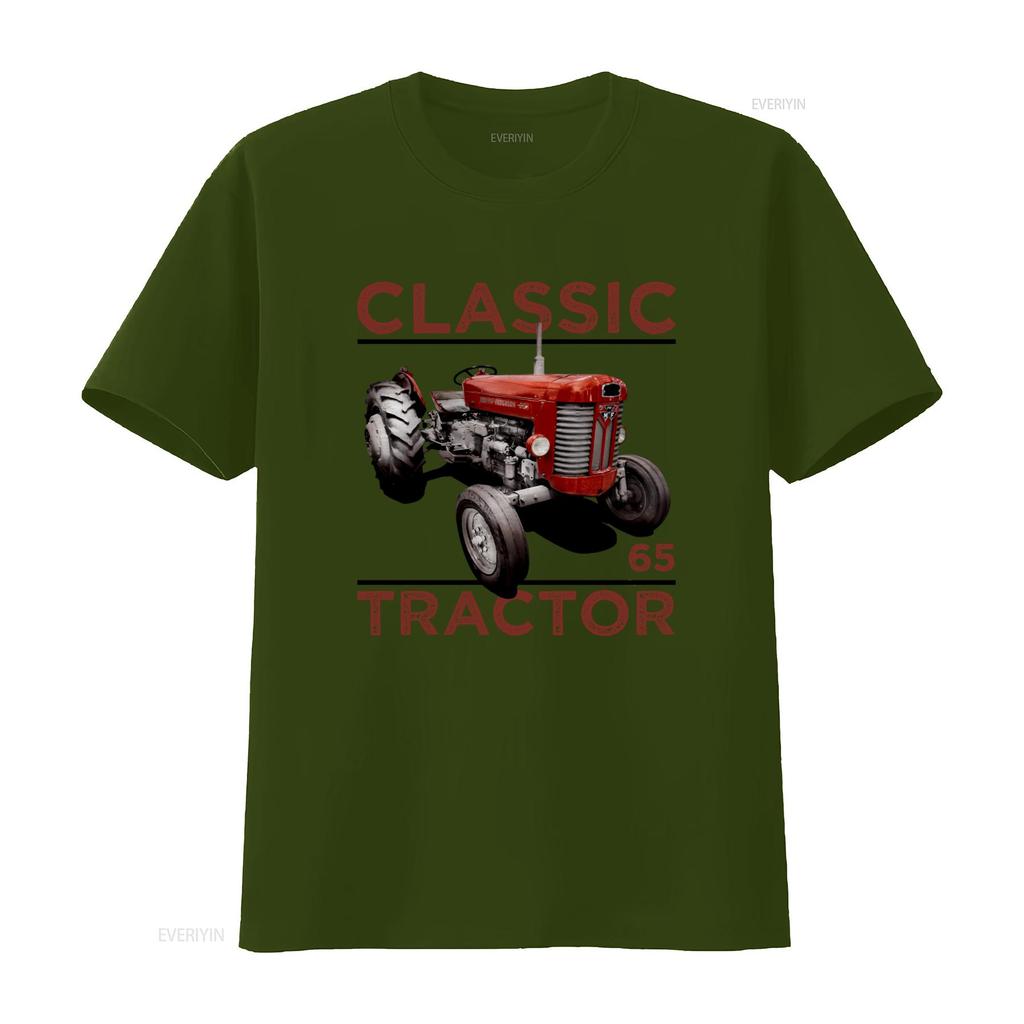 Classic Vintage Tractors Massey Ferguson 65 Inspired Retro Style T Shirt vintage Washed Breathable fashion Unisex