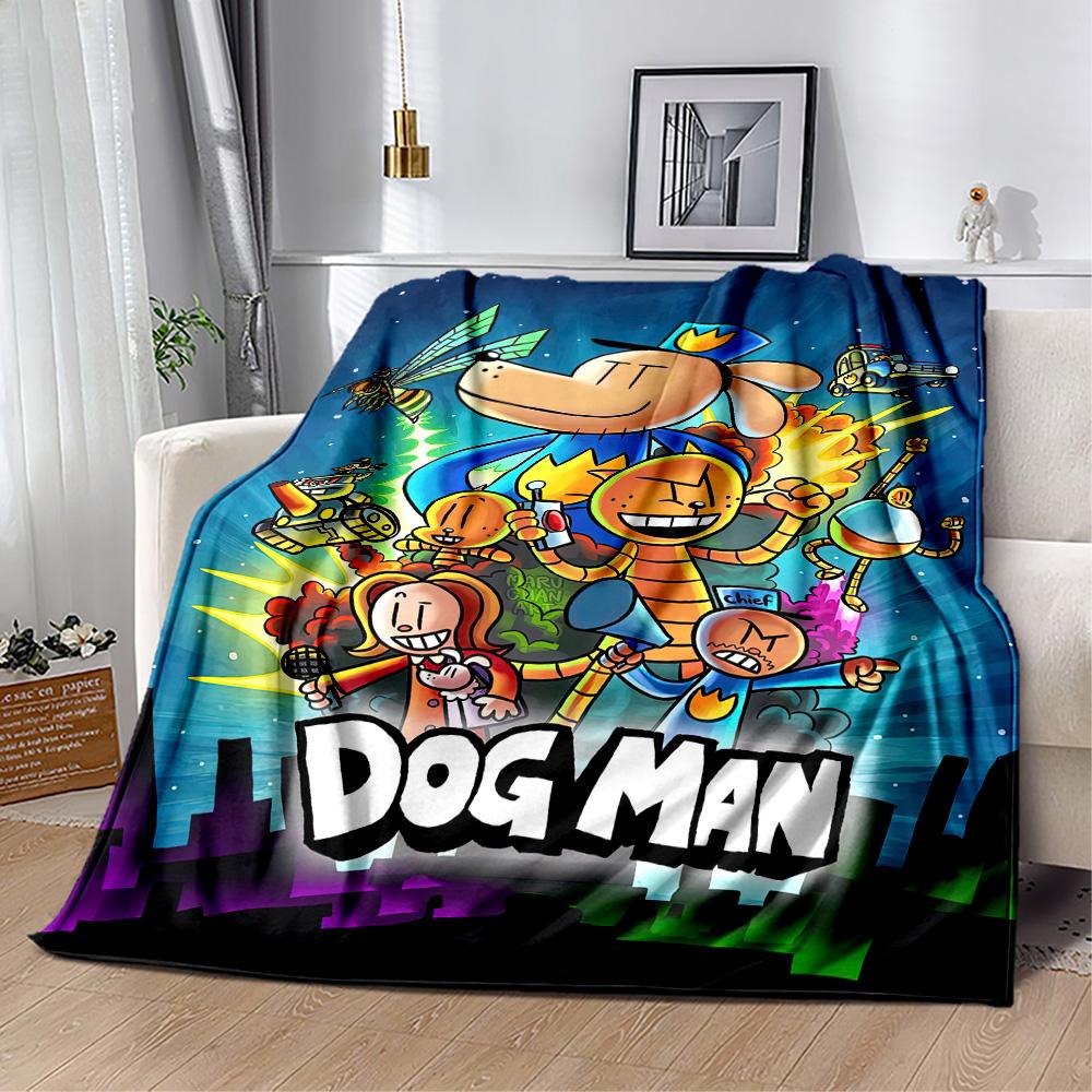 Dog Man Theme Blankets are suitable for living rooms,making them an ideal choice for outdoor travel and gifts.