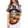 Unisex Halloween T-Shirt All-Over Print with Cute Pumpkin Design for Party and Holiday