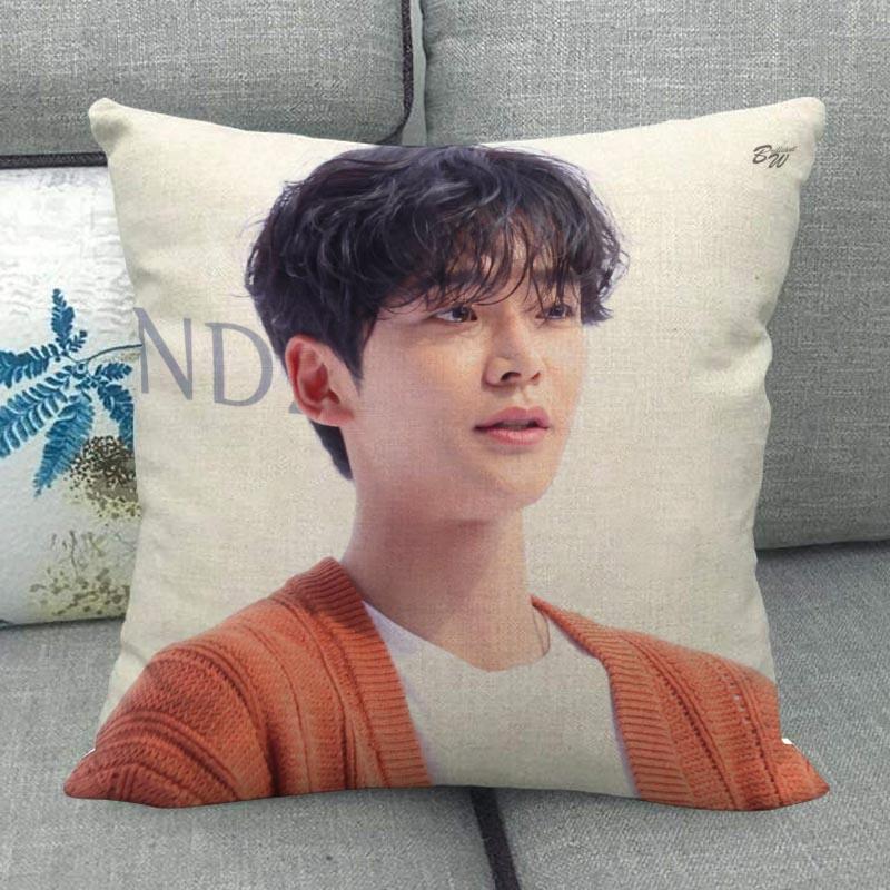 Custom ROWOON Pillowcase Wedding Decorative Cotton Linen Pillow Case For Home PillowCover 45X45(One Sides)