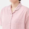 Gunze Short Length Sweat Quick Blue Pajamas, Acedron, Women's, Sleeve, 5/8 Pants, Absorbent, Drying,