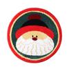 Christmas Living Room Decoration Rug Christmas Tree Elk Snowman Round Rugs Bedroom Household Floor Mats Washable Leisure Carpet