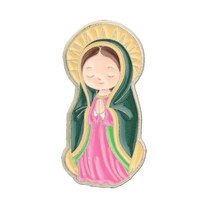 Our Lady of Guadalupe Enamel Pin Virgin Mary Praying Catholic Religious Retro Christian Brooch Badges Jewelry Gifts for Friends