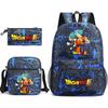 Dragon Ball Super Z Printed Backpack 3-Piece Set Casual Outdoor School Bag 3-Piece Set