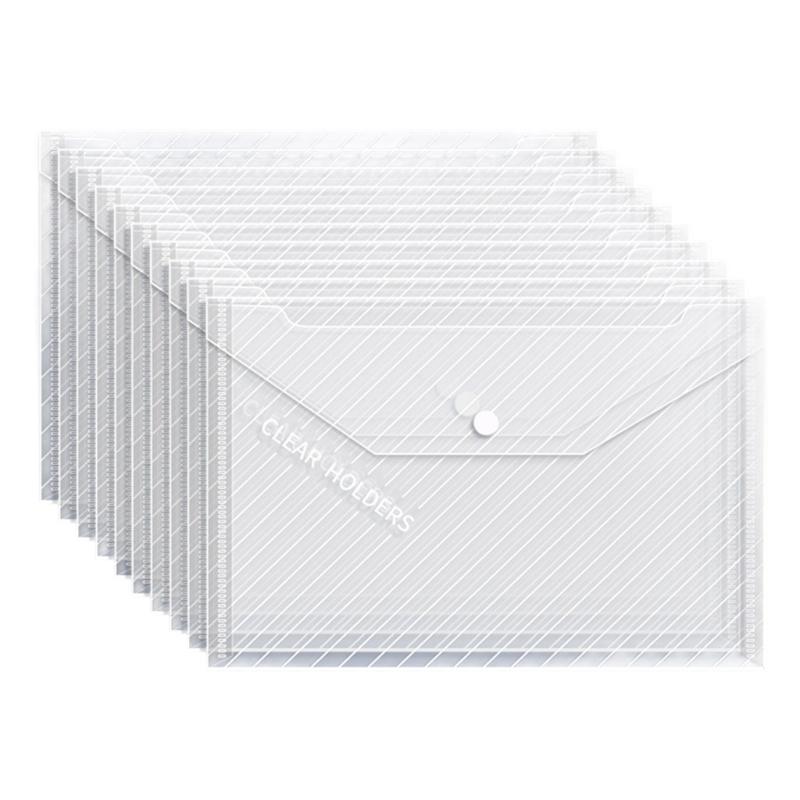 

Heavy Dutys File Folders With Clear View Design Large Capacity Document Holders For Workplace School Supplies Reusable Snap Closure