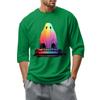 Men'S Round Neck Three-Quarters Sleeve Top Casual Fashion T-Shirt