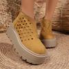 Fashion Women Boots Casual Versatile Low Cut Shoes Women Fashionable Minimalist Short Boots Women Thick Bottom round Toe Ankle Boots