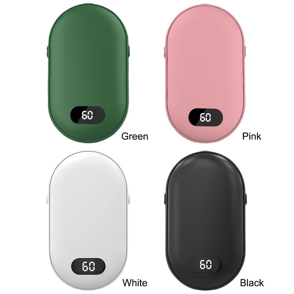 Compact 2 in 1 Pocket Hand Warmer with Temperature Display and Power Bank for Cold Weather Comfort and Convenience