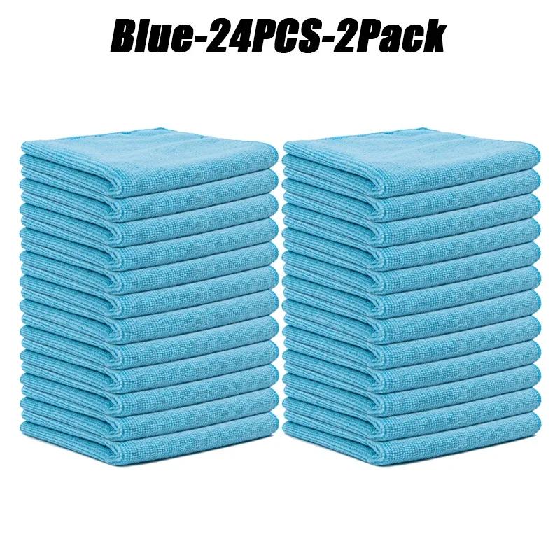 Lint Free Microfiber Cleaning Towels Reusable Cleaning Towels w/ Super Absorbent Stain-removing for Car Window Kitchen Towel