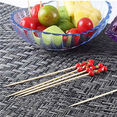 ABWR-600Pcs Bamboo Fruit Sticks, Wooden Toothpicks For Party Tapas Nibbles Sandwich Canapes Appetiser Fruit Skewer BBQ