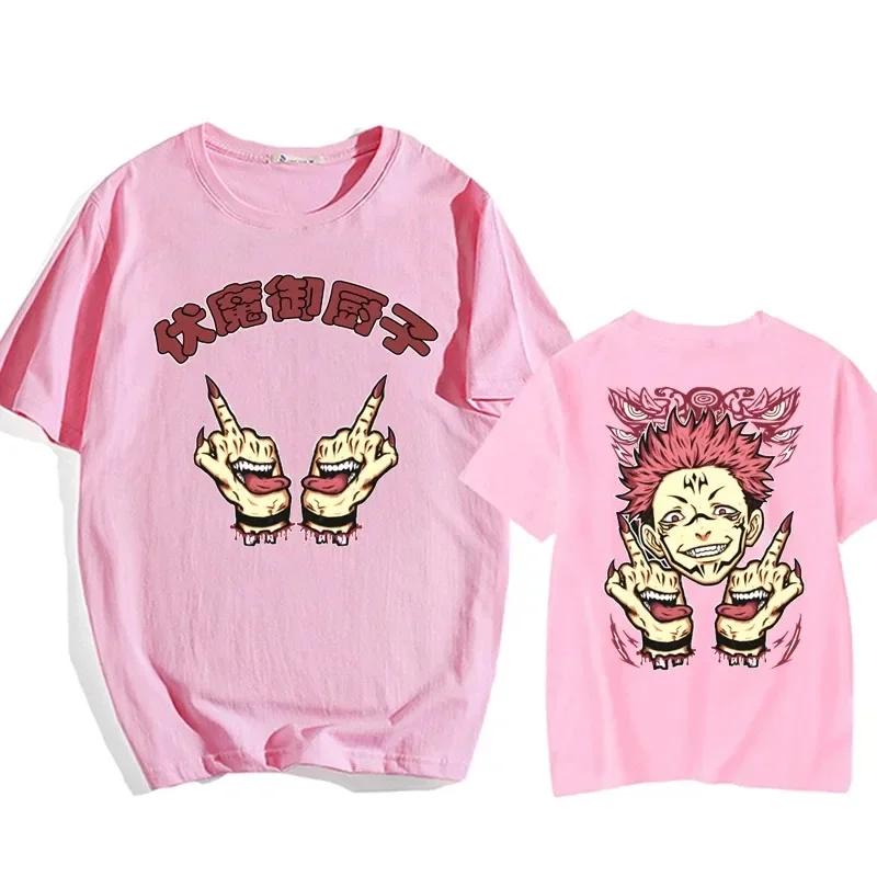Men's and Women's Printed T-shirts, Oversized Loose Cotton Shirts, Japanese Anime Harajuku Round Neck Y2K Street Clothes