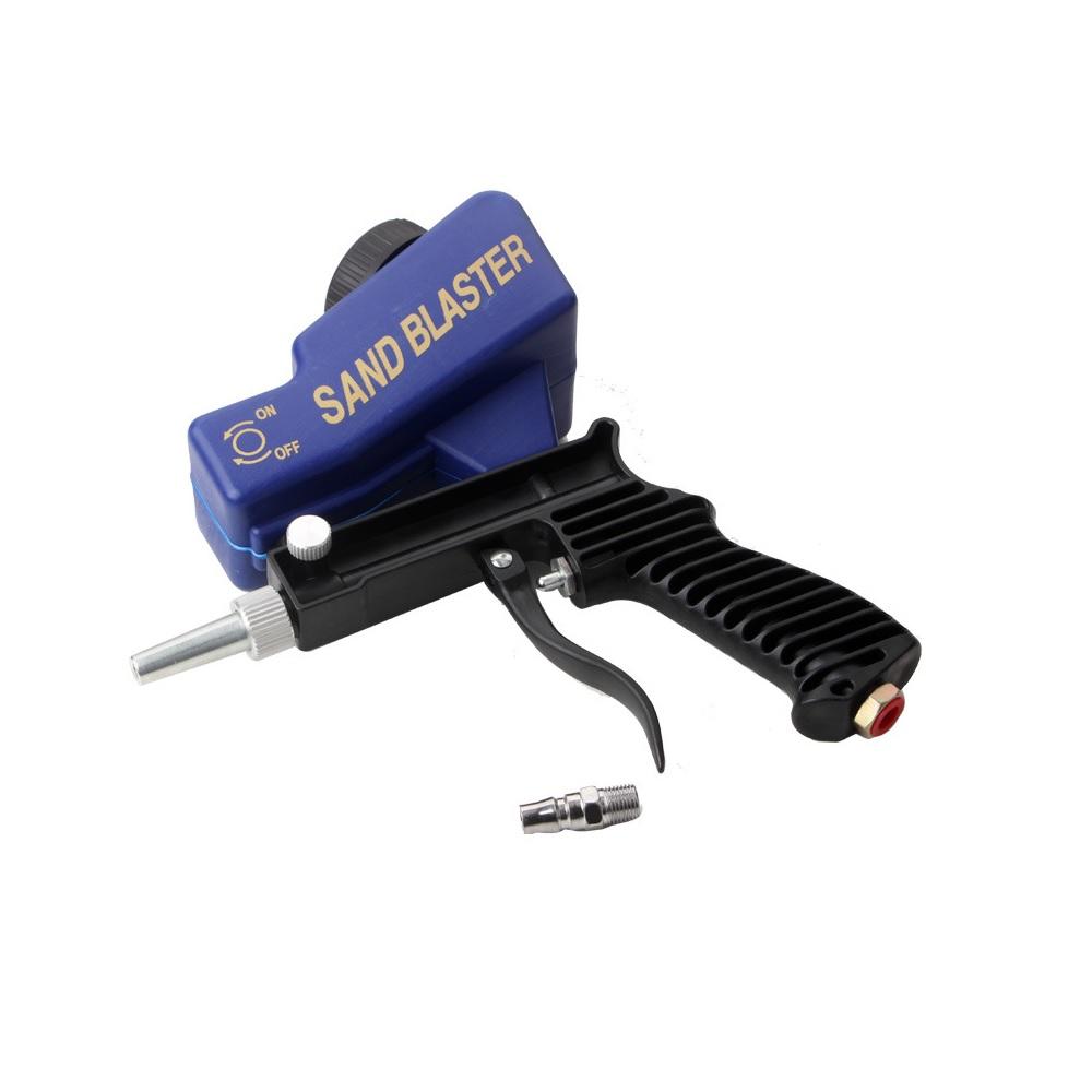Hand Held Portable Media Spot Sand Blasting Gun Air Gravity Feed Rust Remover 600CC