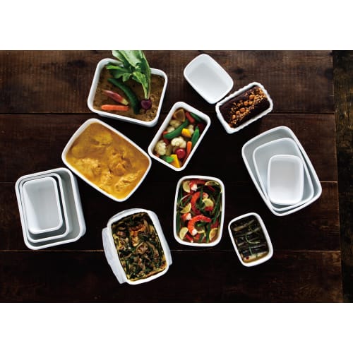 Fuji Horo konte Deep Square Container L, Lily White, KE-DL LW