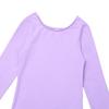 Kids Girls Cotton Long Sleeves Ballet Dance Gymnastics Leotard with Chiffon Skirt Outfit Set