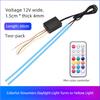 2pcs LED Car RGB Daytime Running Lights APP/Remote Control DRL Symphony Flowing Turn Signal Strip Headlight Waterproof 12V