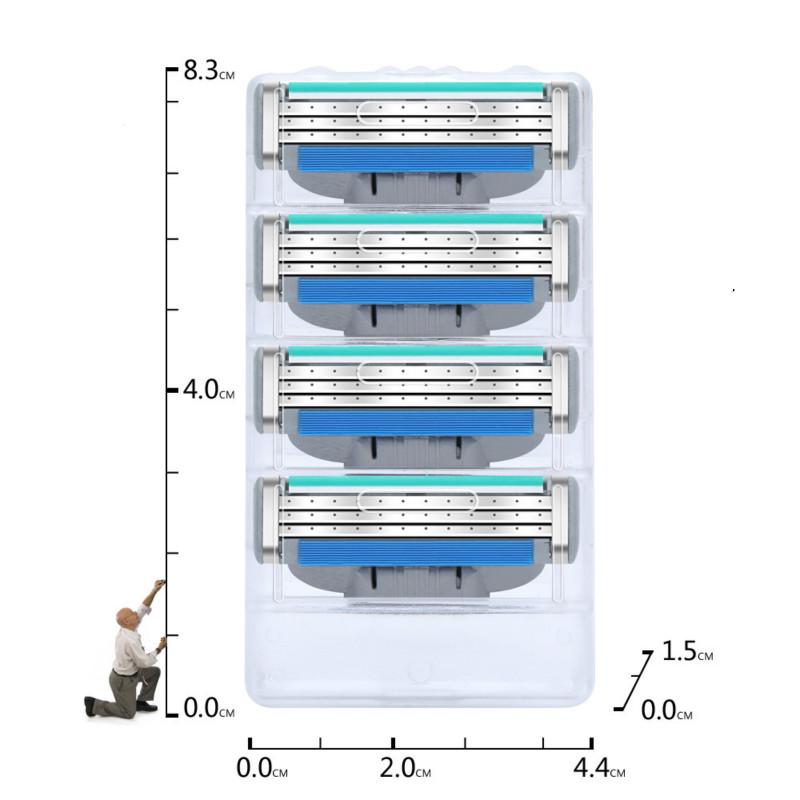 

4 шт./лот, 3-слойные лезвия для мужчин, совместимые с бритвенным станком Giulietta Mache 3
