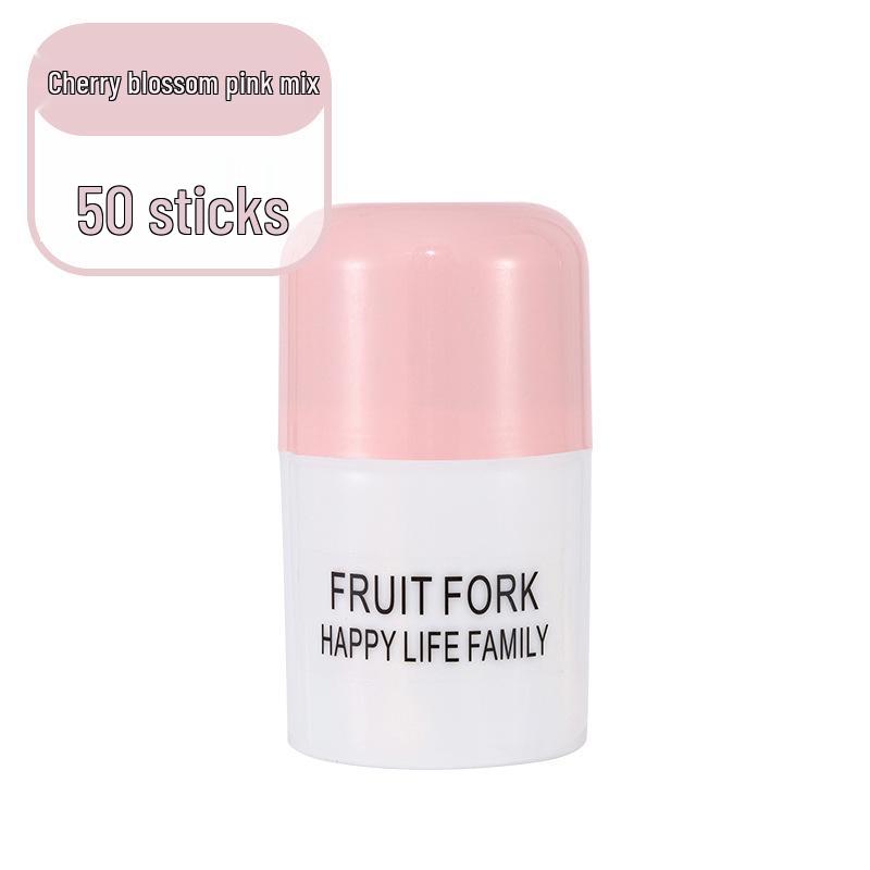 Disposable Plastic Fruit and Dessert Fork Set - Two-Pronged, Small Forks for Pastries, Cake, and More