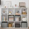 Cube Storage Basket – No Lid, Foldable, Non-Woven Fabric with PVC Window