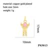18K Gold Plated Astronaut Pendant Necklace with Drip Oil and Micro-Inlay Design
