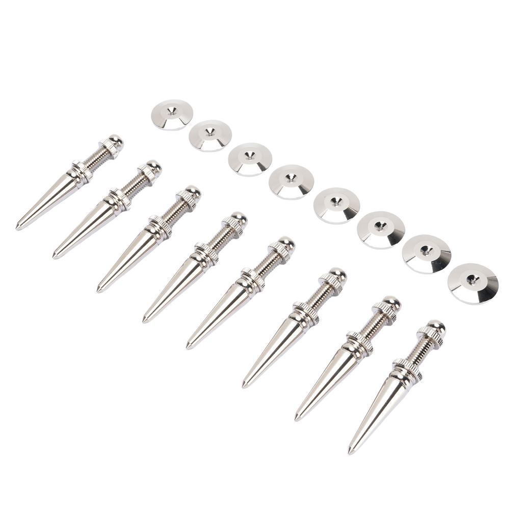 8 Pcs Speaker Spike Stands Pure Copper Shockproof Speaker Isolation Spikes for Subwoofer Amplifier Turntable Recorder