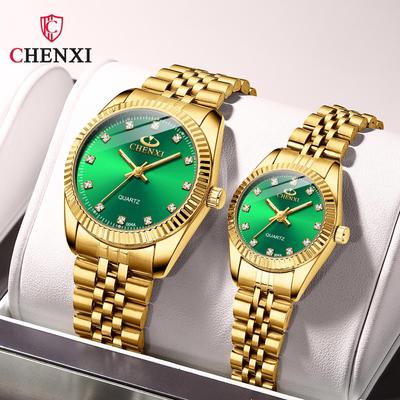 Reloj de Pulsera Unisex Dorado Impermeable para Negocios - Reloj para Parejas Transfronterizo de Venta Caliente