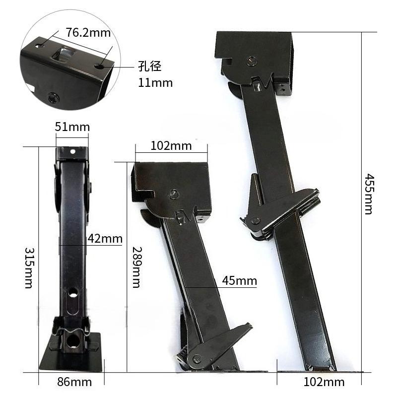 2 st kraftiga stabiliseringsjack för husbil - Teleskopiska nivåben för släpvagn, husvagn, husbil - Fällbart stöd