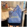 2024 Women's Large Capacity Letter Print Shoulder Bag - Trendy, Versatile, and Fresh Cloth Shopping Bag