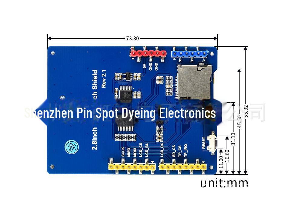 2.8" Resistief Touchscreen, 320x240 Resolutie, Arduino Compatibel